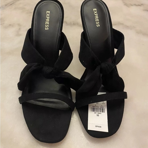 Express Black Slip On Sandals In Black- Size 9.5- New!!!🖤 - Picture 3 of 4